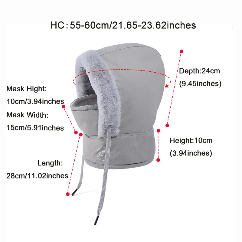 מסכת רכה ונעימה עם צעיף צוואר מובנה